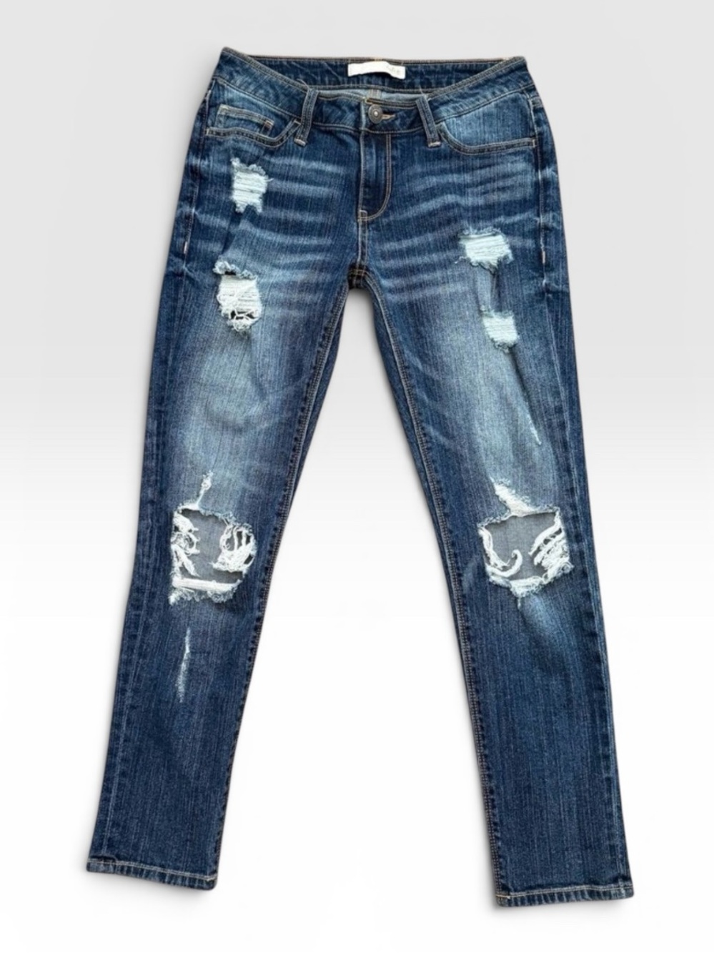 Daytrip Refined Lynx Ankle Straight Distressed Jeans Size 25 JBK304